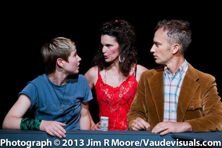 Lisa M Smith, Jennifer Gatti and John Crutchfield discussing traveling together.